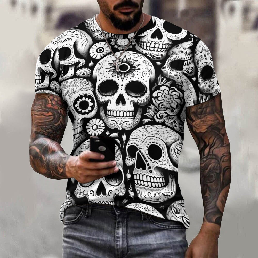 Camiseta de algodón para hombre con estampado completo