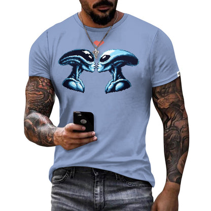 Camiseta de algodón para hombre con estampado frontal