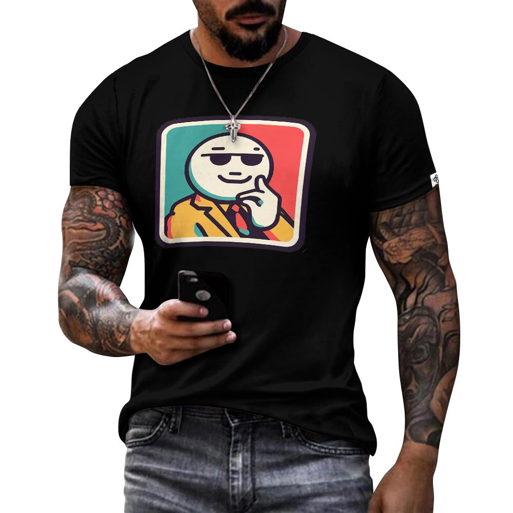 Camiseta de algodón para hombre con estampado frontal