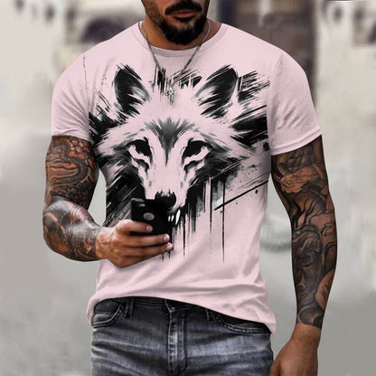 Camiseta de algodón para hombre con estampado completo