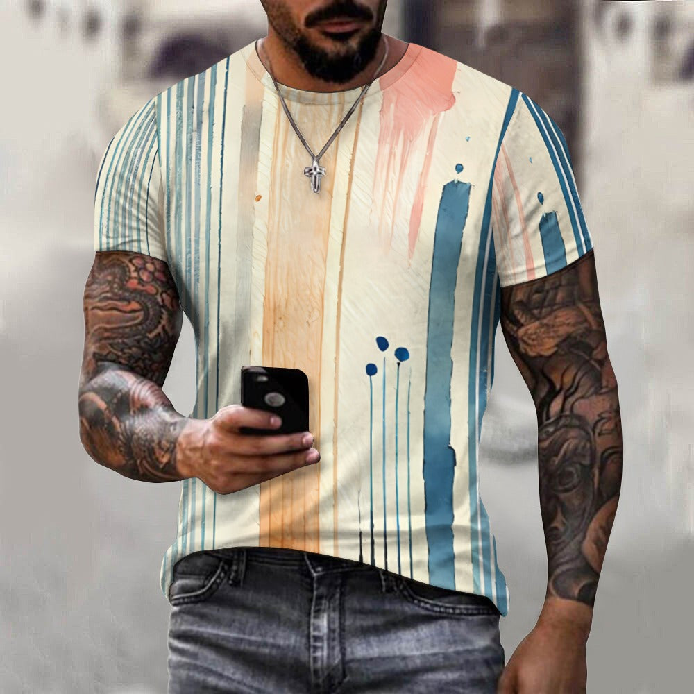 Camiseta de algodón para hombre con estampado completo