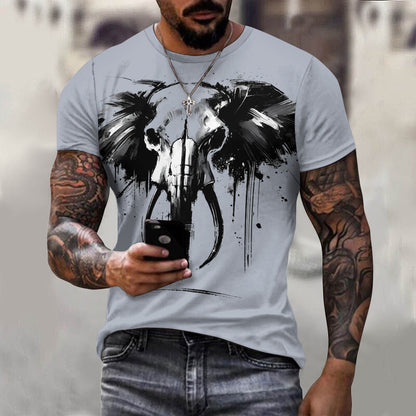 Camiseta de algodón para hombre con estampado completo