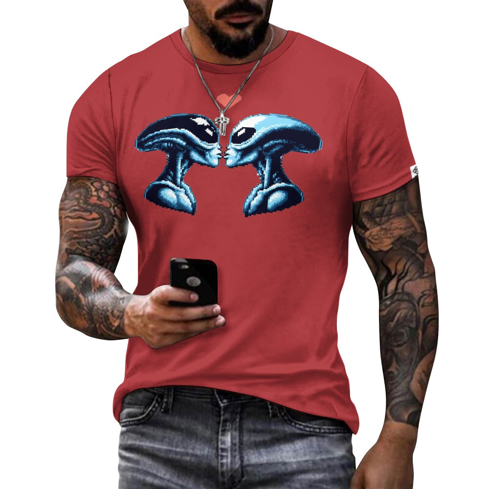 Camiseta de algodón para hombre con estampado frontal