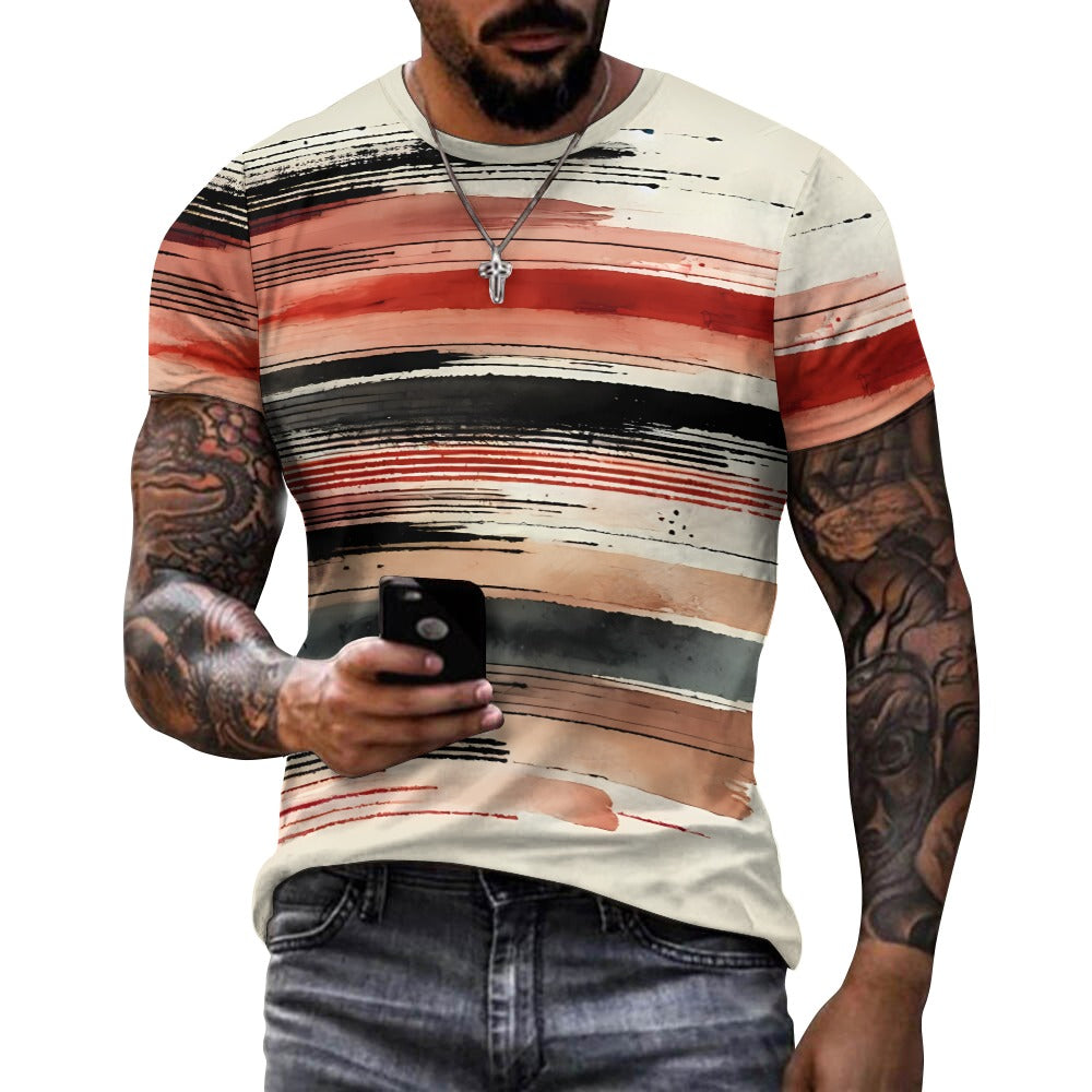 Camiseta de algodón para hombre con estampado completo