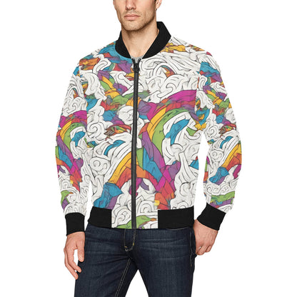 Chaqueta bomber con estampado integral para hombre