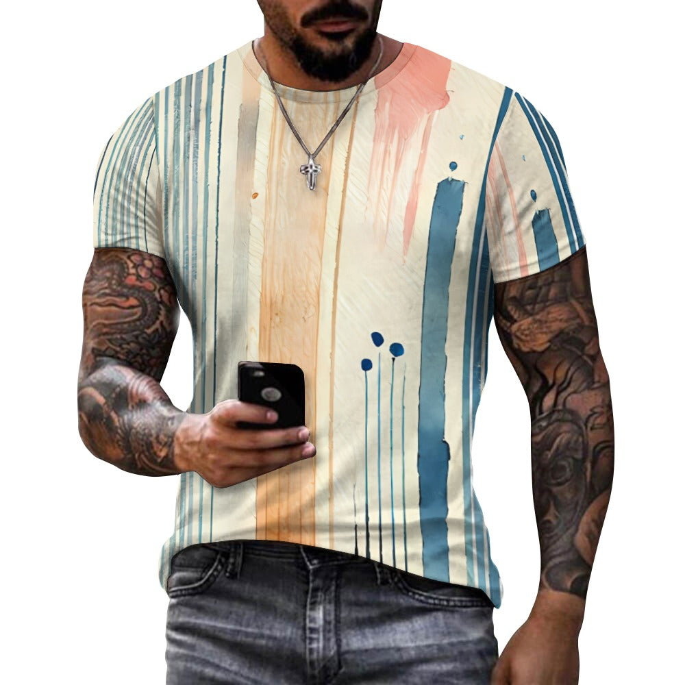 Camiseta de algodón para hombre con estampado completo