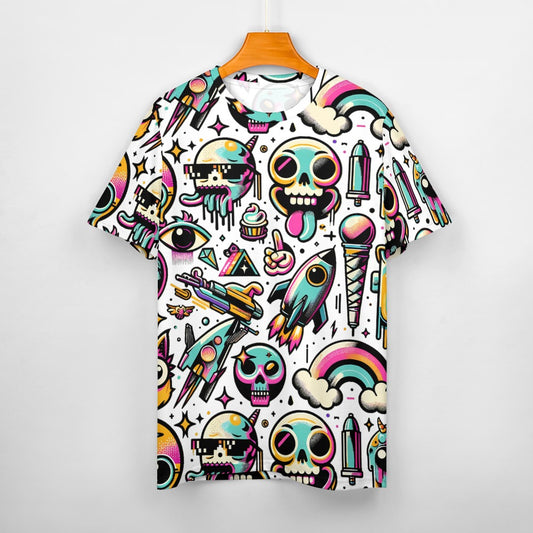 Camiseta de algodón para hombre con estampado completo