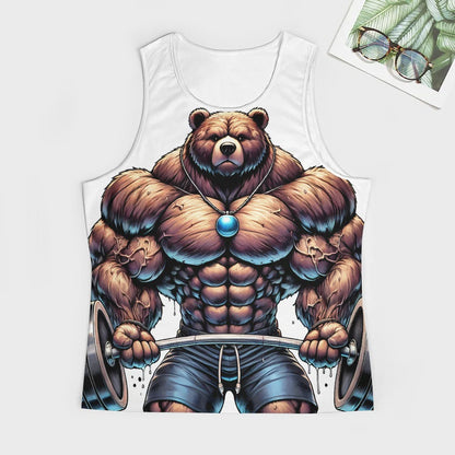 Camiseta sin mangas con estampado completo para hombre