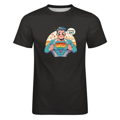 Camiseta de algodón para hombre con estampado frontal