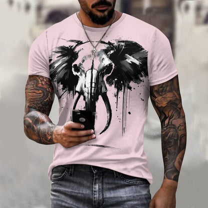 Camiseta de algodón para hombre con estampado completo