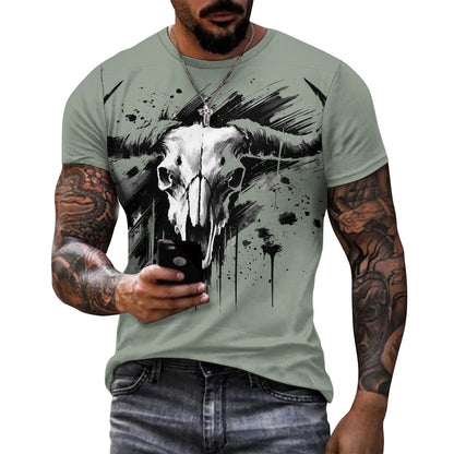 Camiseta de algodón para hombre con estampado completo