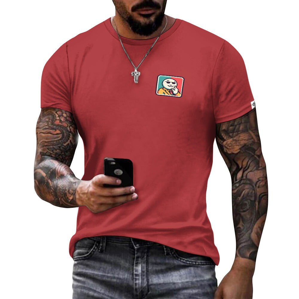 Camiseta de algodón para hombre con estampado frontal