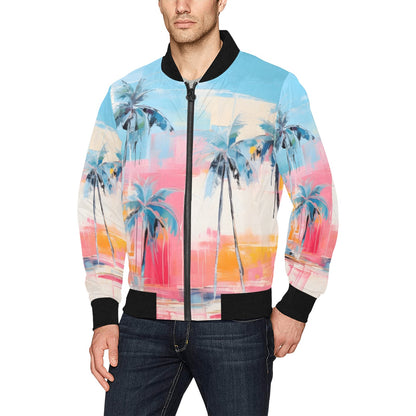 Chaqueta bomber con estampado integral para hombre