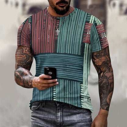 Camiseta de algodón para hombre con estampado completo