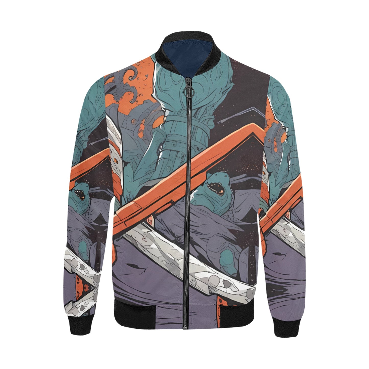 Chaqueta bomber con estampado integral para hombre