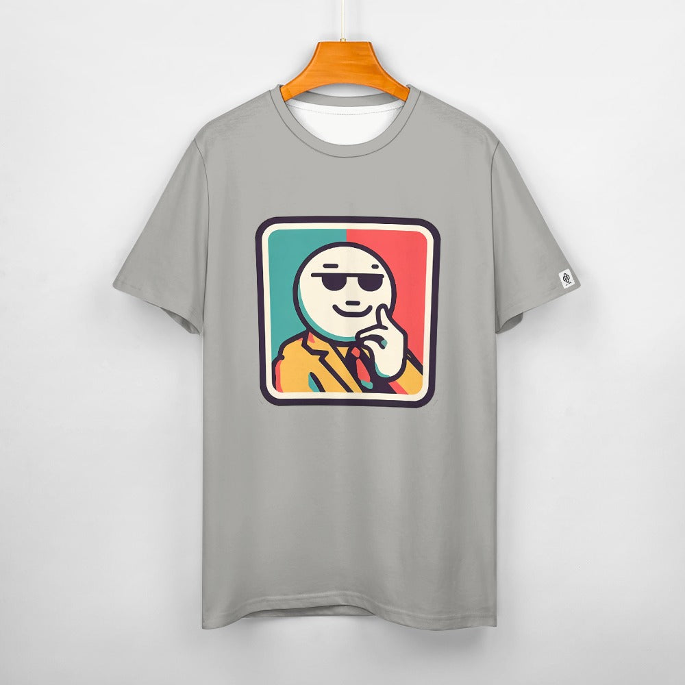 Camiseta de algodón para hombre con estampado frontal