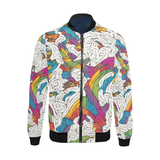 Chaqueta bomber con estampado integral para hombre