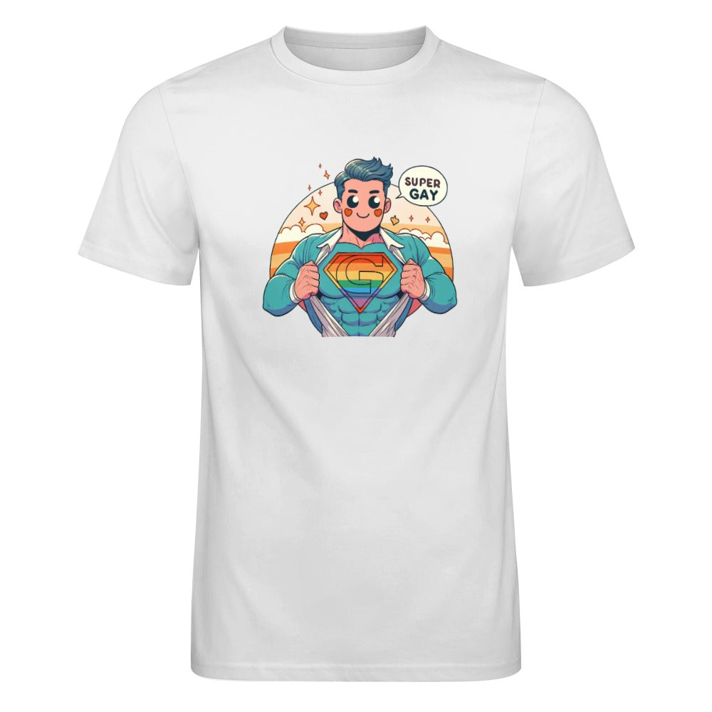 Camiseta de algodón para hombre con estampado frontal