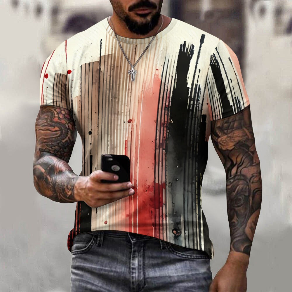 Camiseta de algodón para hombre con estampado completo