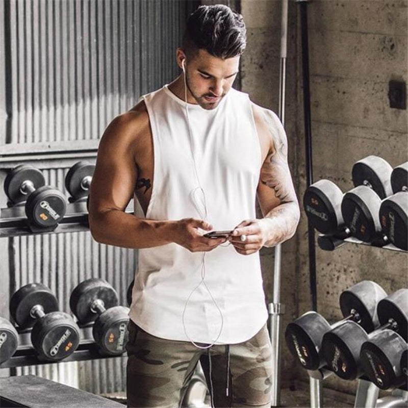 Camiseta sin mangas fitness para hombre