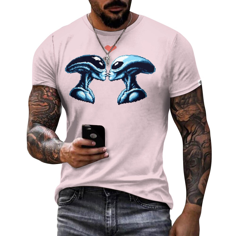 Camiseta de algodón para hombre con estampado frontal