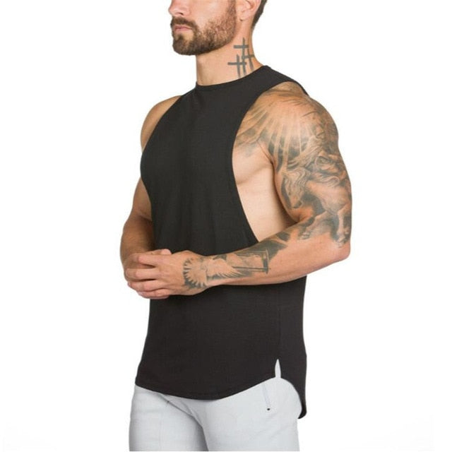 Camiseta sin mangas fitness para hombre