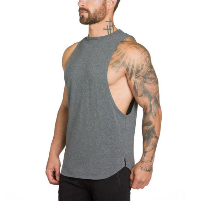 Camiseta sin mangas fitness para hombre