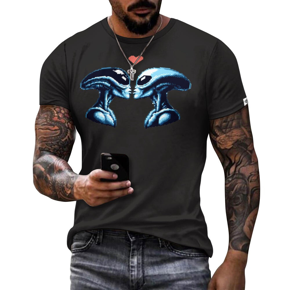 Camiseta de algodón para hombre con estampado frontal