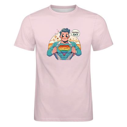 Camiseta de algodón para hombre con estampado frontal