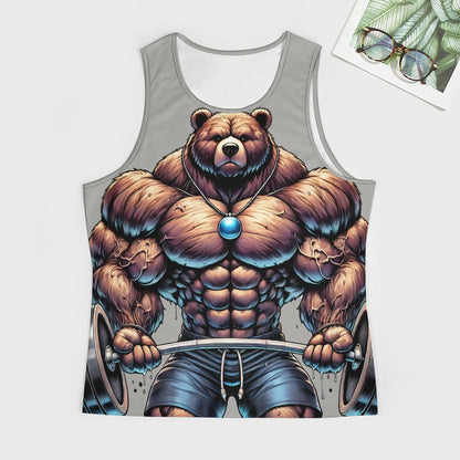 Camiseta sin mangas con estampado completo para hombre