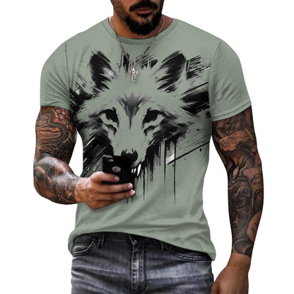 Camiseta de algodón para hombre con estampado completo