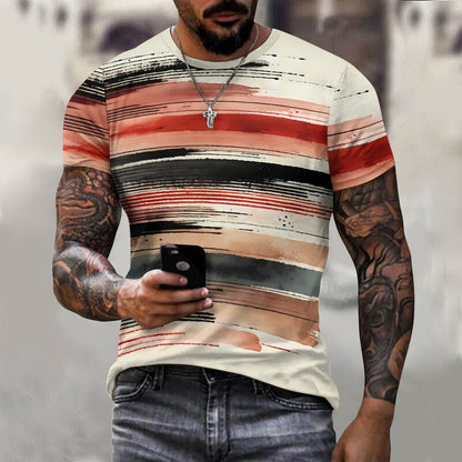 Camiseta de algodón para hombre con estampado completo