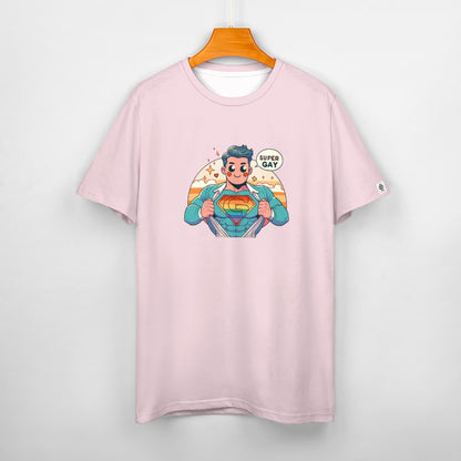 Camiseta de algodón para hombre con estampado frontal