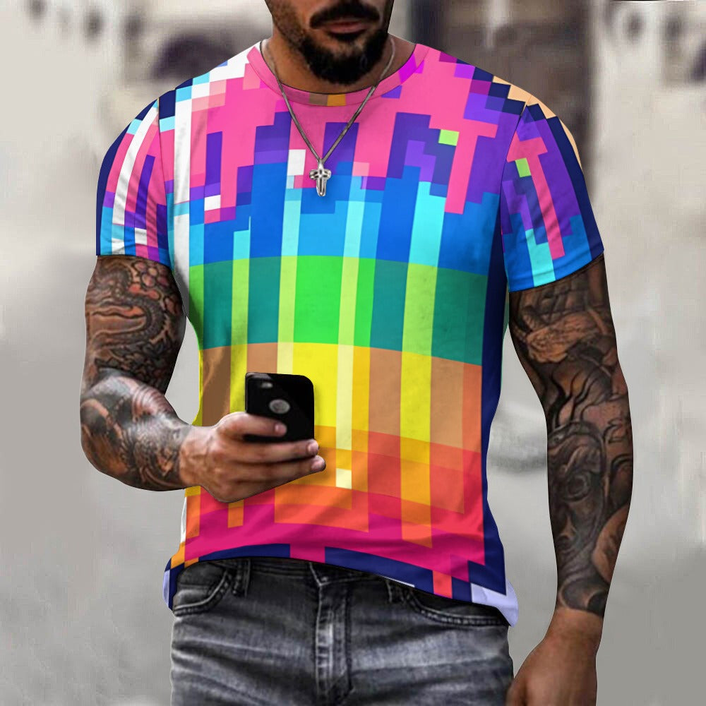 Camiseta de algodón para hombre con estampado completo