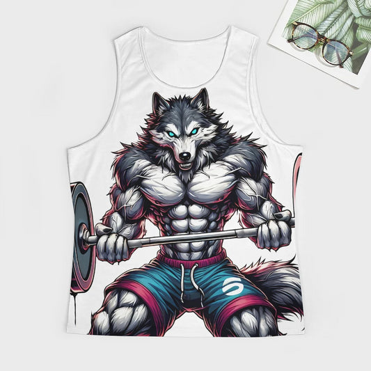 Camiseta sin mangas con estampado completo para hombre