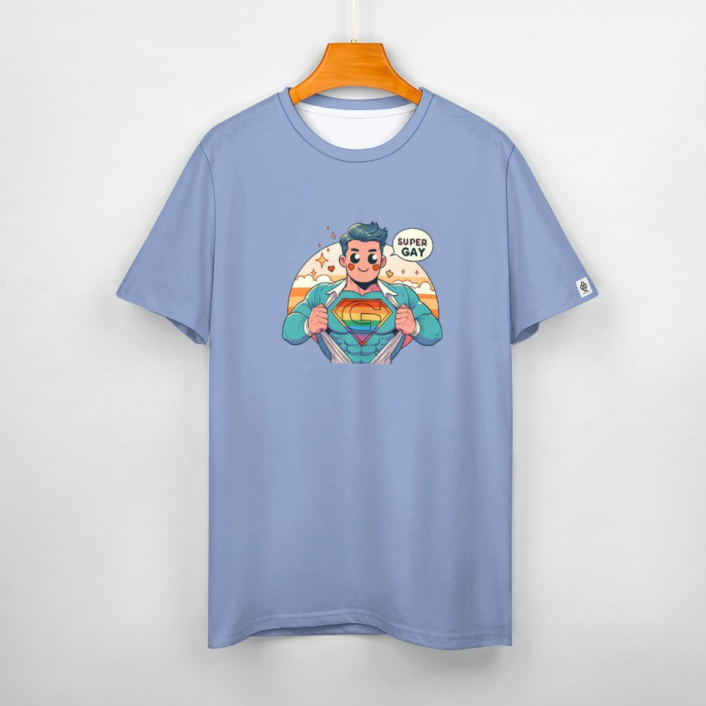 Camiseta de algodón para hombre con estampado frontal