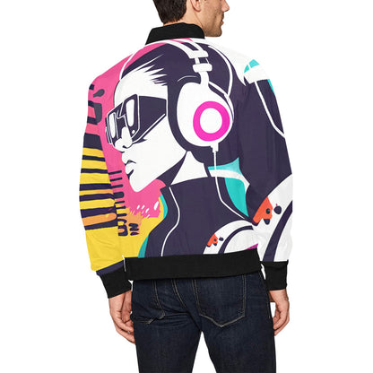 Chaqueta bomber con estampado integral para hombre