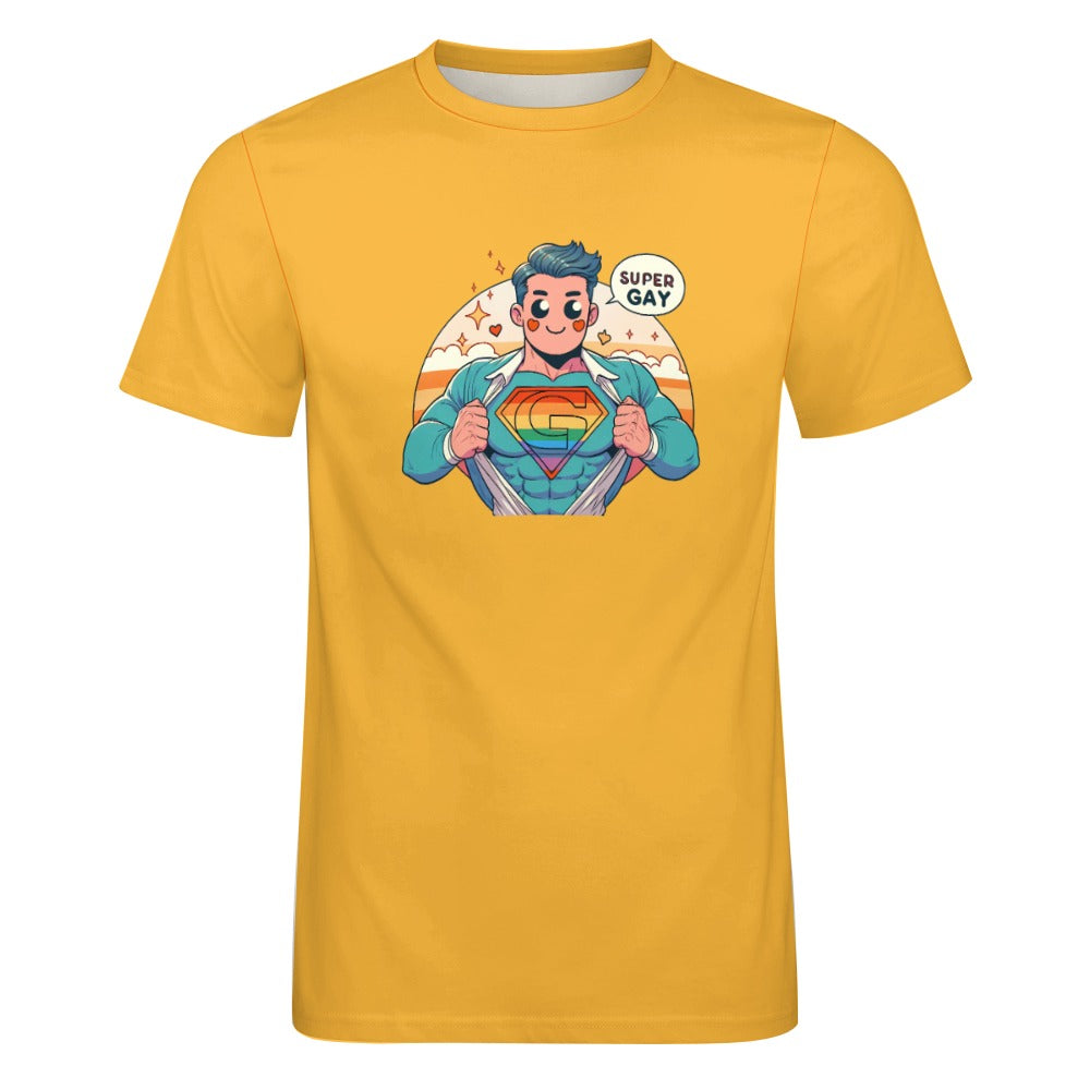 Camiseta de algodón para hombre con estampado frontal