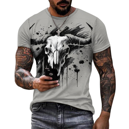 Camiseta de algodón para hombre con estampado completo