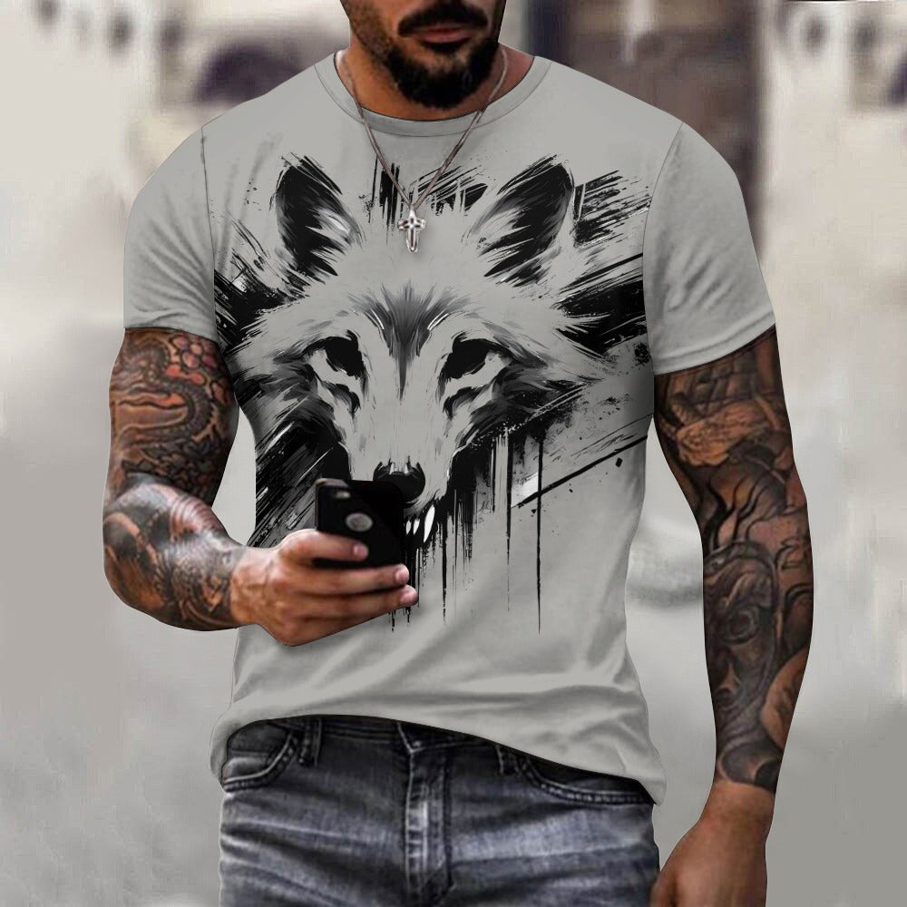 Camiseta de algodón para hombre con estampado completo