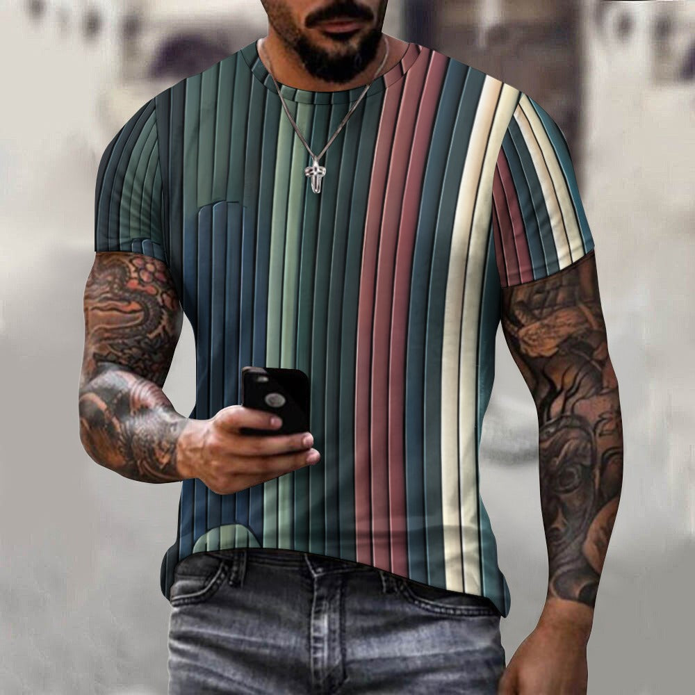 Camiseta de algodón para hombre con estampado completo