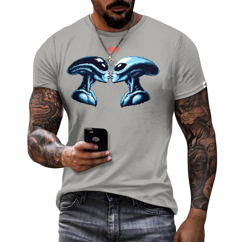 Camiseta de algodón para hombre con estampado frontal