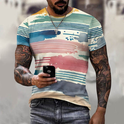 Camiseta de algodón para hombre con estampado completo