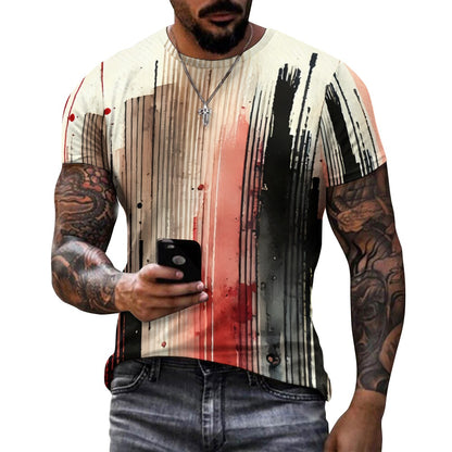 Camiseta de algodón para hombre con estampado completo