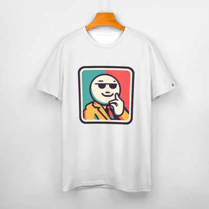 Camiseta de algodón para hombre con estampado frontal