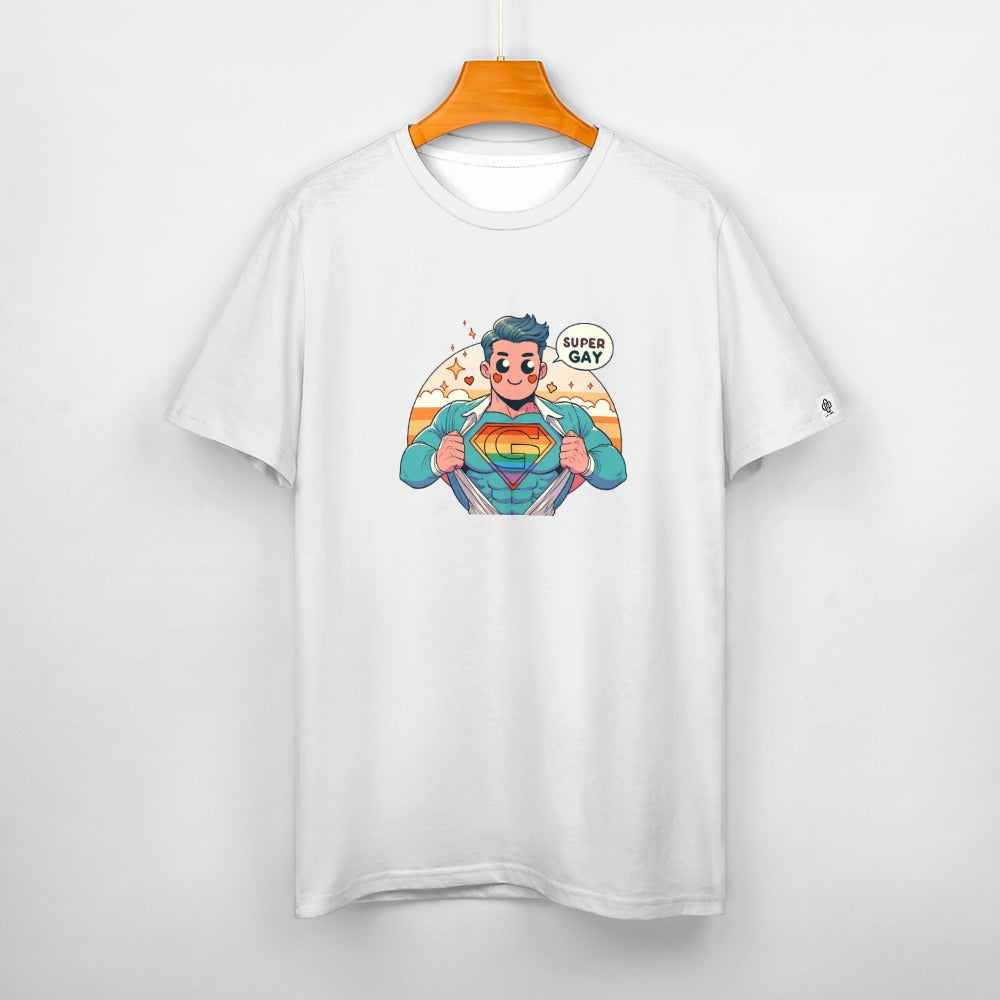 Camiseta de algodón para hombre con estampado frontal