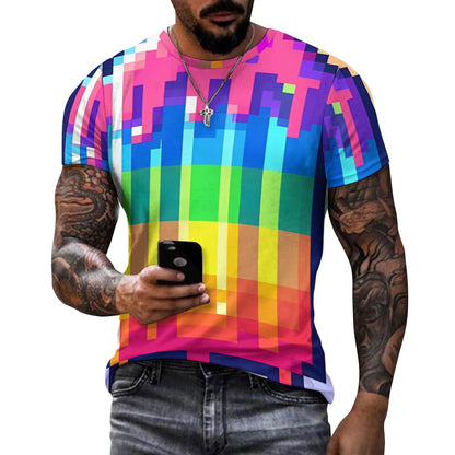 Camiseta de algodón para hombre con estampado completo