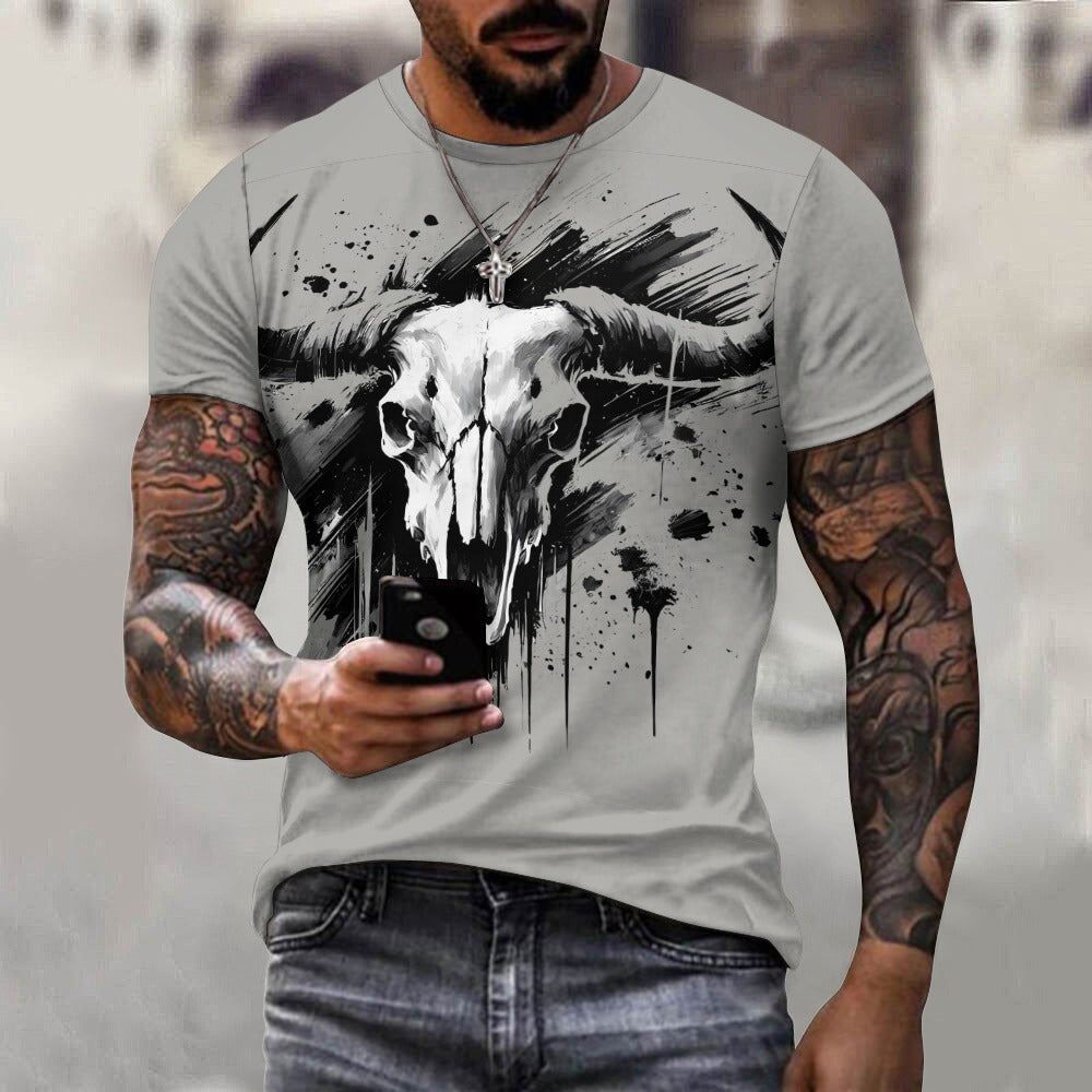 Camiseta de algodón para hombre con estampado completo