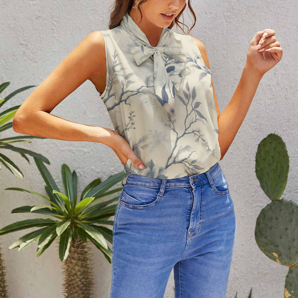 Blusa sin mangas de verano para mujer