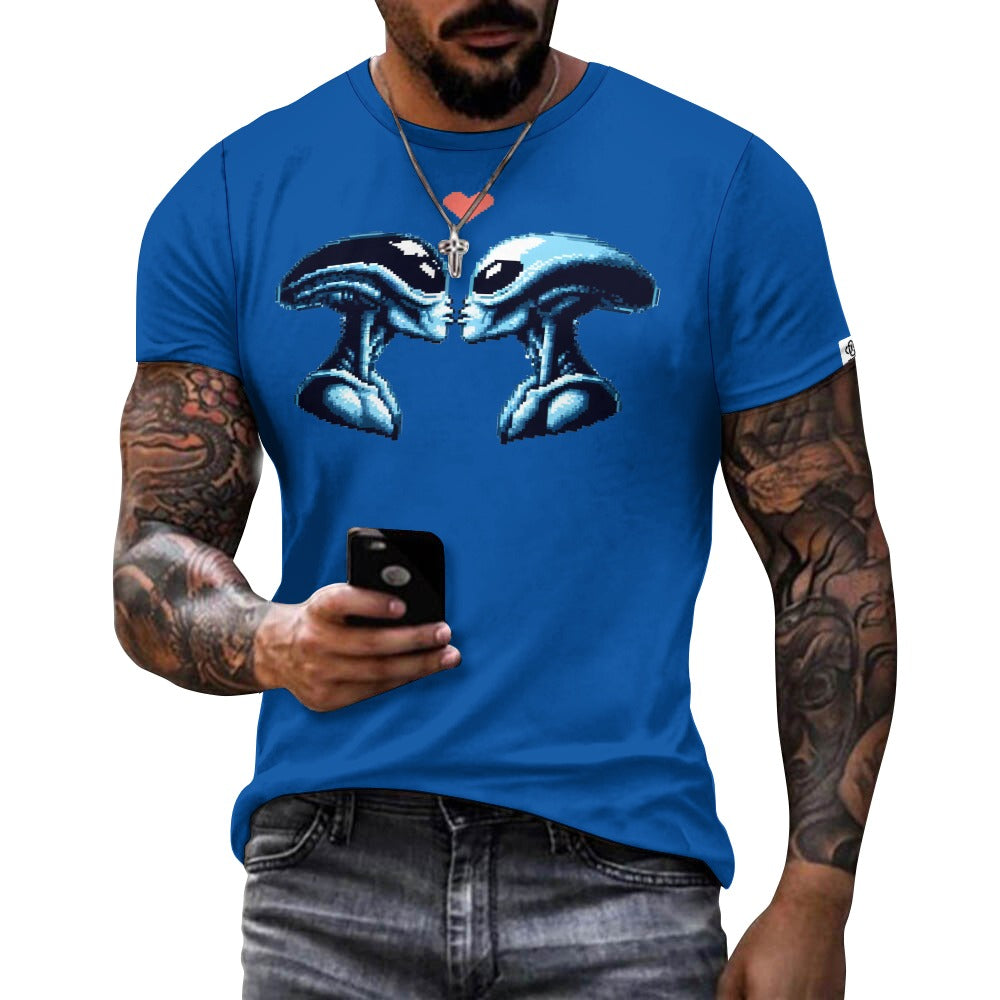 Camiseta de algodón para hombre con estampado frontal